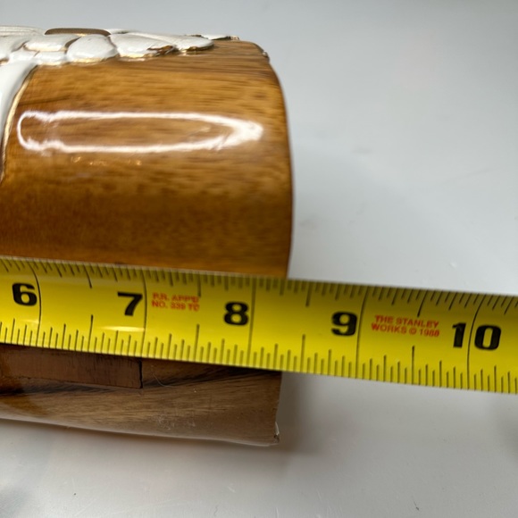 SOLD Timmy Woods Rare Hand Carved White Flower Purse Clutch Minaudiere Shoulder - Picture 8 of 16